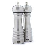 Trudeau Professional Stainless Steel 8 inch Pepper Mill/Salt Mill Set