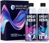 Epoxy Resin Kit 32 Ounce - (16oz Gal Resin + 16oz Gal Hardener) Resin Epoxy Craft Kit - Non-Toxic, Crystal Clear, Odor-Free, UV Resistant, High Gloss Art Resin - Craft Stunning Creations with Ease