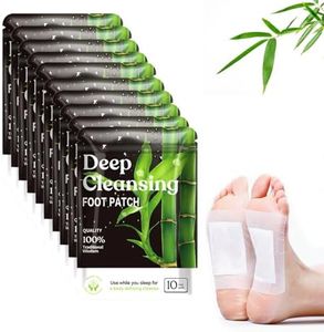 Deep Cleansing Foot Pads for Better Sleep, Natural Bamboo Foot Patch | Relieve Stress, Improve Sleep and Relaxation (100 Pads)
