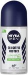 NIVEA MEN Sensitive Protect Roll-On Deodorant 50ml |Anti-perspirant for Men | Long-Lasting Fragrance | Sensitive Skin Roll-On Deodorant