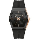 Bulova Men's Latin Grammy Gemini Quartz Rose Gold-Tone Stainless Steel Silicone Strap Watch (Model: 97A163)