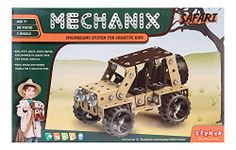 Zephyr Mechanics Safari Engineering System with Creative Kids Metal Pieces and Wheels 5 Models Ages 7+ Gift Item