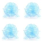 Just Flowers 50MM Big Organza Pull Bow Ribbon 6Inch Diameter, Gift Wrapping Flower Ribbon for Gift Decoration (Set of 20 Ribbon, Sky Blue Color)