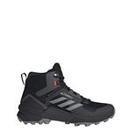 adidas Men's Terrex Swift R3 Mid Top GORE-TEX Hiking, Black/Grey/Solar Red, 9