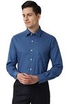 Peter England Men Blue Full Sleeves Formal Shirt