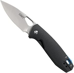 CRKT Piet EDC Folding Pocket Knife: Urban Everyday Carry, Drop Point Blade with Satin Finish, Thumb Hole, Liner Lock, Glass Reinforced Fiber Handle 5390