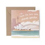 1 x Australia Greeting Card - Australian Sydney Down Under Flag Travel Travelling Holiday Landmarks Oz Gap Year Student Celebration #81595