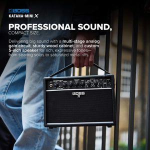 BOSS Katana-Mini X 10W Guitar Amplifier – Portable Practice Amp