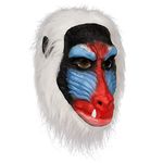 molezu Monkey Baboon Mask Costume Latex Jungle Animals Chimp Ape Head Mask