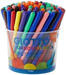 GIOTTO Turbocolor Felt Tip Fibre Pens, Fine Tip Nib 2.8mm, 96 x Assorted Colours, Ideal for Children, Parties and Schools