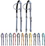 Majestic Ally Nylon Padded Sliding Single Ear Headstall for Horses- Set of 2 - Multiple Colors (Gray, Full)