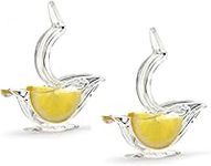 2 Pack Lemon Squeezer - Bird Shape, Portable, Transparent Fruit Juicer Hand Press for Orange, Lime, and Lemon, Home, Kitchen, Bar, and Restaurant Supplies, Dishwasher Safe