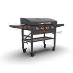 Blackstone 36” Griddle with Hood & Four Burners - Stainless Steel Gas Griddle with Hood, Wheels, Two Side Shelf & Magnetic Hooks – Heavy Duty Outdoor Griddle Station for Backyard, Patio - 1899