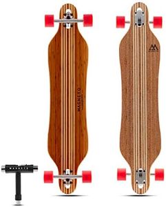 Hana Longboard Collection | 42" x 9.5" | Longboard Skateboards | Bamboo with Hard Maple Core | Cruising, Carving, Dancing | Free Skate Tool | Cruiser