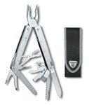 Victorinox Swiss Tool Swiss Army Knife, Large, Multi Tool, 28 Functions, Locking Blade, Case, Silver