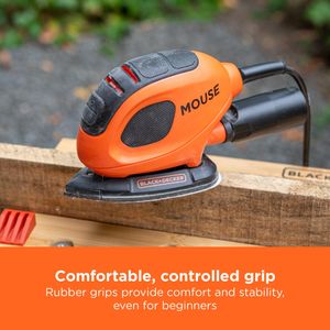 BLACK+DECKER Compact Mouse Sander – Lightweight Detail Finishing Tool