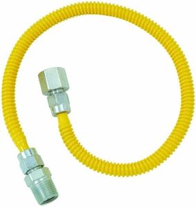 BrassCraft CSSL54-60 P 1/2-Inch FIP x 1/2-Inch MIP x 60-Inch ProCoat Gas Appliance Connector, 3/8-Inch OD 24,900 BTU