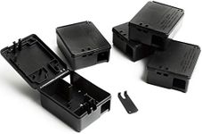 MPC ERADICATE Mouse Control 5 Black Tamper Resistant Bait Box Stations with key - Poison not included - Provides Safety Around Children & Pets when using pasta bait blocks for mice
