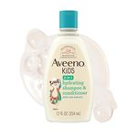 Aveeno Baby Kids 2-In-1 Hydrating Shampoo & Conditioner, Gently Cleanses, Conditions & Detangles Kids Hair, Formulated With Oat Extract, For Sensitive Skin & Scalp, Hypoallergenic, 12 Fl. Oz (354Ml)