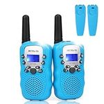 Retevis RT388 Walkie Talkies for Kids, Long Range 8CH Toy Gifts for 3-12 Years Old Boys Girls, LED Flashlight for Camping, Outdoor Adventures, Family Games (1 Pair, Sky Blue)
