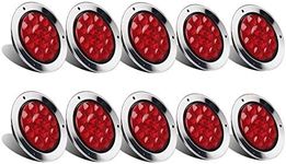 Partsam Red 4" Inch Round LED Trail