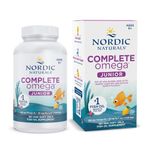 Nordic Naturals Complete Omega Junior | 283 Mg Omega 3 Fish Oil For Kids | EPA & DHA Supplement With Gla, Oa | Fish Oil Omega 3 6 9 Dietary Supplement | Fish Oil Lemon Flavour | 180 Mini Softgel