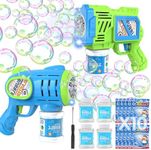 2 Pack Bubble Gun Machine for Kids,