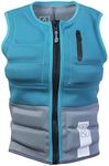 Womens Neoprene Wakesurf Comp Vest - Designed Exclusively for Wake Surfing, but Great for All Other Watersports Activities! (Aqua, Small)