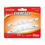 Eveready ECO Halogen 400W (500W Equivalent) Linear Light Bulb,White, Pack of 2, R7s, 500 W