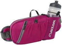 WATERFLY Fanny Pack Waist Bag: Hiking Water Bottle Holder with Strap Waist Pack for Women Men Hydration Hip Packs for Running Walking Traveling-Rose Red