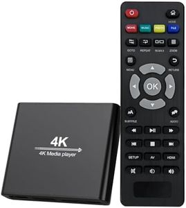 ZUMKUNM 4K Ultra HD and 1080P Digital Media Player for USB Drives and MicroSD Cards, Digital Signage, H.265/HEVC H.264/AVC MP4 MKV Videos MP3 Music JPG Photos, 4K HDMI, Analogue AV, Auto Play and