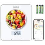 RENPHO Kitchen Scales for Accuracy Measurements, Smart Food Scales with App Food Database Nutritional Calculator, Food Weighing Scales for Baking, Weight Loss, Calorie Counting, 5 Units Conversion