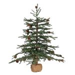 Vickerman Unlit Carmel Pine Artificial Christmas Tree Artificial Pine Cones Comes in Burlap Base, 24"