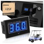 10L0L 36V 48V Golf Cart Battery Meter, Waterproof Voltage Meter with LED Digital volt Gauge DC15-120V Fits Golf Cart Club Car, EZGO, Yamaha, Boats