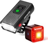 Smart Bike Lights Front and Back, R15 Kit, USB C Rechargeable with Auto Brake Sensing, 500 Lumen Waterproof Bicycle Headlight & Tail Light Set for Night Riding, Long Battery Life for Cycling Safety