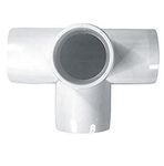 DEHRAN UPVC 4-way Elbow 3/4" inchi (25MM) Pipe Joint/Corner Heavy Duty UPVC Available for Greenhouse, Tent Connection,Furniture and Plumbing Projects White Color (10)