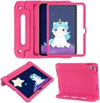 HDE iPad 10th Generation Case for Kids with Built-in Screen Protector Shockproof iPad Cover 10.9 inch with Multi Angle Viewing Handle Stand Hot Pink