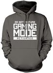 Do Not Disturb Gaming Mode Activated Unisex Adults and Kids Hoodie - Gamer Console Teen Online Games Addict Grey 12-13 Years