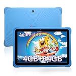 Kids Tablet 10 inch,Android 12 Tablet PC for Kids with 5G WiFi+ AX WiFi6,4GB RAM+64GB ROM, 1280 * 800 HD Display,6000 mAh,Children Tablets Parental Control,5+8MP Camera,Bluetooth5.0,Stylus Pen(Blue)