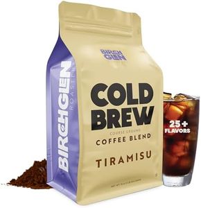 Birch Glen Roasters Cold Brew Coffee | Flavored Coarse Ground Coffee | Medium Roast | Artisanal Roasting | 100% Arabica |1 LB Bag | Tiramisu
