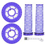 Leadaybetter Filter Replacement for Dyson Animal Ball DC41 DC65 DC66 UP13 UP20 Multi Floor Upright Cordless Vacuum, 2 Hepa Post & 2 Pre Filters, Compare to Part # 920769-01&920640-01