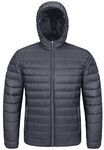 MAGCOMSEN Mens Winter Jacket Packable Hooded Down Jackets Lightweight Warm Puffer Coat