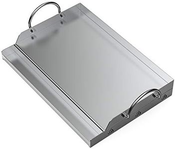 Onlyfire Plancha Barbacoa de Acero Inoxidable Universal para Barbacoa de carbón, Parrilla de Gas y más, Rectangular, 51 x 32 x 12,4 cm