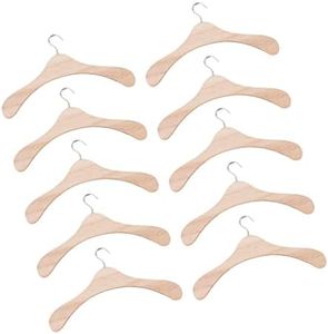 BAOBLADE Dolls Natural Wooden Hangers Coat Dress Hangers for BJD SD17 SD13 Uncle Dolls Set of 10