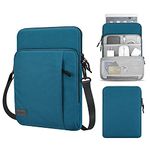 MoKo Sleeve Bag for 13.3 Inch Laptop, Carrying Pouch Sleeve Case with Pocket Fits MacBook Air 13 M3 M2 2024-2018, MacBook Pro 14 M3 M2 2024-2021, Tab S8+ 12.4",Surface Pro 8, Peacock Blue