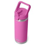 YETI Rambler C Straw Bottle, Stainless Steel Vacuum Insulated Bottle with Straw Cap, Wildflower Fuchsia, 18 oz (532 ml)