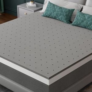 BedStory Mattress Topper Full, 3 Inch Gel Bamboo Charcoal Memory Foam Mattress Topper Double Size for Cooling Deep Sleep & Pressure Relief, Foam Bed Topper CertiPUR-US Certified (54 * 74 Inch)