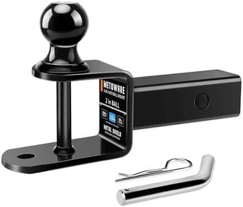 METOWARE ATV/UTV Trailer Hitch 3-in-1 Towing Ball Mount with 2 Inch Ball Hitch Rated 3500 LBS, Fits 2-Inch Receiver, 5/8-inch Pin Hole
