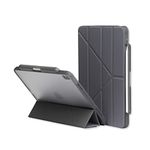 RHINOSHIELD Case for iPad compatible with iPad Air 4th / 5th Gen (10.9 inch) and 6th Gen (11 inch) | Multi-angle Stand, Detachable Magnetic Folio, Apple Pencil Holder, Drop Resistant - Ultimate Gray