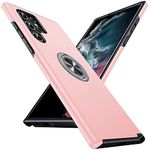 Anqrp Hidden Series Galaxy S22 Ultra 5G Case, Military Shockproof Swivel Kickstand Magnetic Built-in Protection Multi-layer Rugged Case for Samsung Galaxy S22 Ultra, Rose Gold